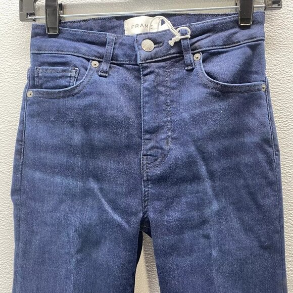 NEW FRAME Womens Le Crop Mini Boot Jeans Size 25 x 26 Dante Blue - Picture 10 of 11